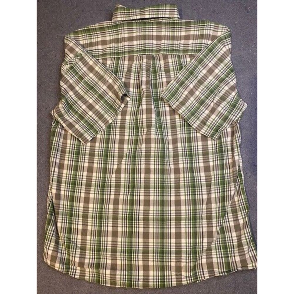 CARHARTT LARGE short sleeve Button Down PLAID shirt COTTON relaxed fit - Picture 9 of 9
